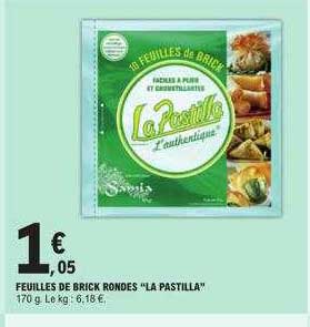 feuilles de brick rondes "la pastilla"