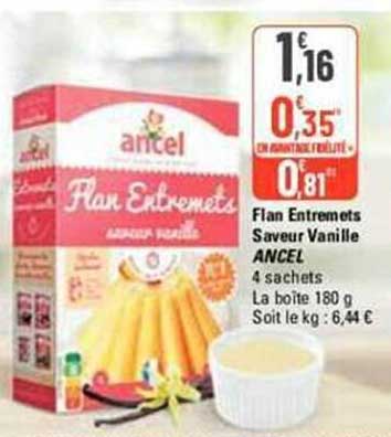 Flan Entremets Saveur Vanille Ancel