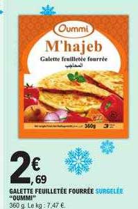 Galette Feuilletée Fourrée Surgelée "oummi"