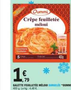 galette feuilletée méloui surgelée "oummi"