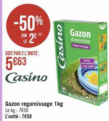 gazon regarnissage 1kg casino