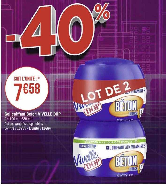 gel coiffant béton vivelle dop