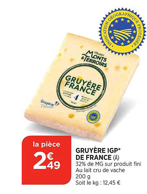 Gruyère Igp De France