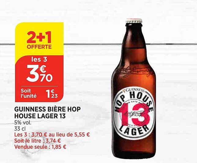 guinness bière hop house lager 13