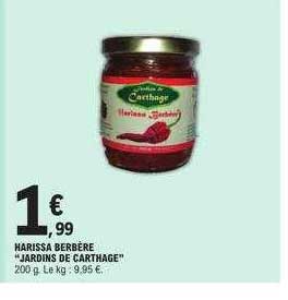 harissa berbère "jardins de carthage"