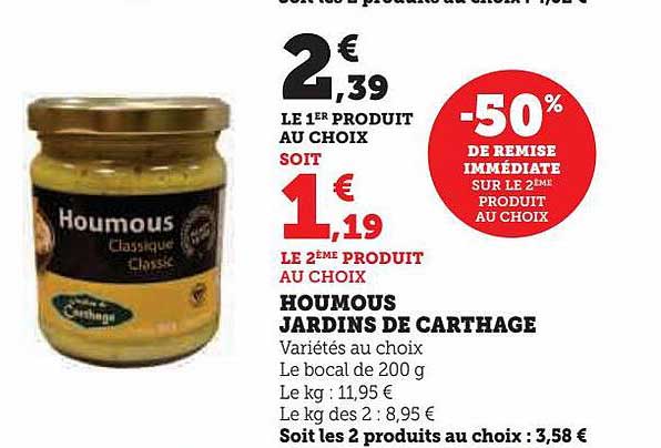 houmous jardins de carthage