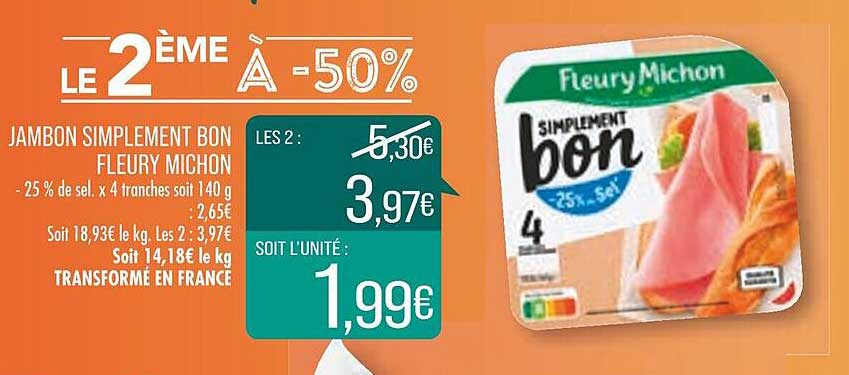 jambon simplement bon fleury michon