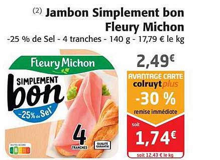 jambon simplement bon fleury michon
