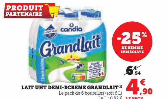 lait uht demi-écrémé grand lait