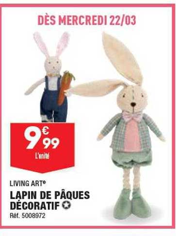 Lapin De Pâques Décoratif Living Art