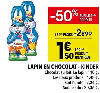 Lapin En Chocolat - Kinder