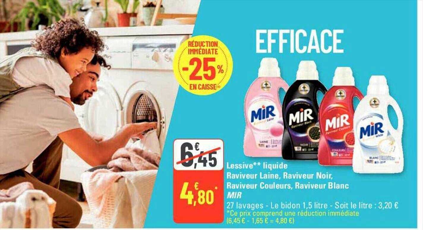 lessive liquide raviveur laine, raviveur noir, raviveur couleurs, raviveur blanc mir