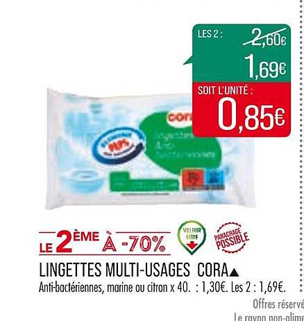 lingettes multi-usages cora