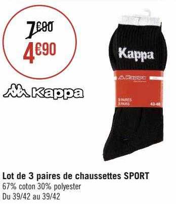 Lot De 3 Paires De Chaussettes Sport Kappa