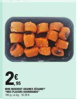 mini makrout graines sésame "mes plaisirs gourmands"