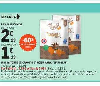 mon mitonné de carotte et bœuf halal "happylal"