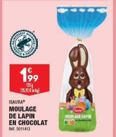 moulage de lapin en chocolat isaura