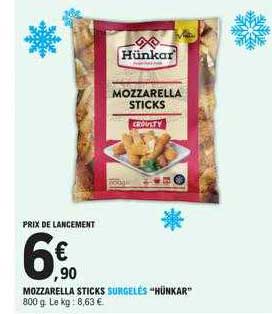 Mozzarella Sticks Surgelés "hünkar"