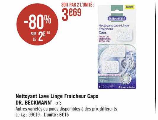 nettoyant lave linge fraîcheur caps dr. beckmann