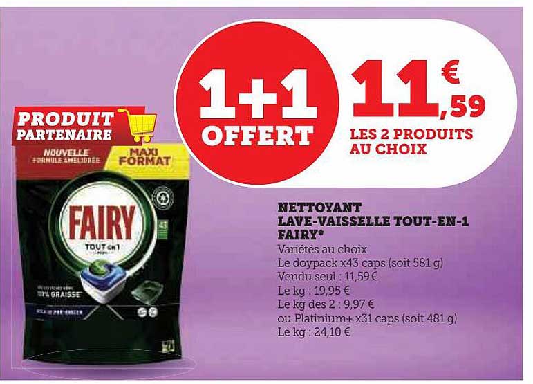 nettoyant lave-vaisselle tout-en-1 fairy