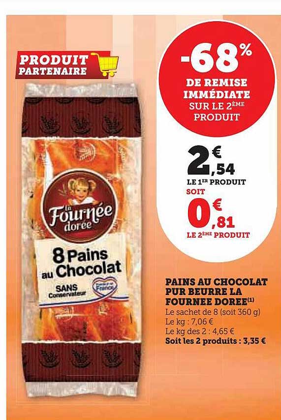 pains au chocolat pur beurre la fournée dorée