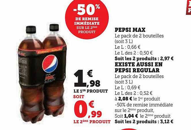 pepsi max existe aussi en pepsi régular