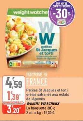 petites st jacques et torti crème safranée aux éclats de légumes weight watchers