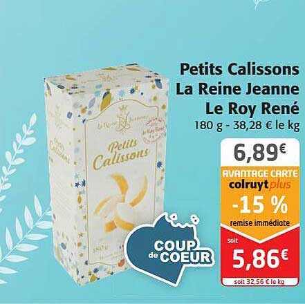 petits calissons la reine jeanne le roy rené