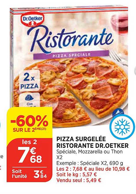 pizza surgelée ristorante dr. oetker