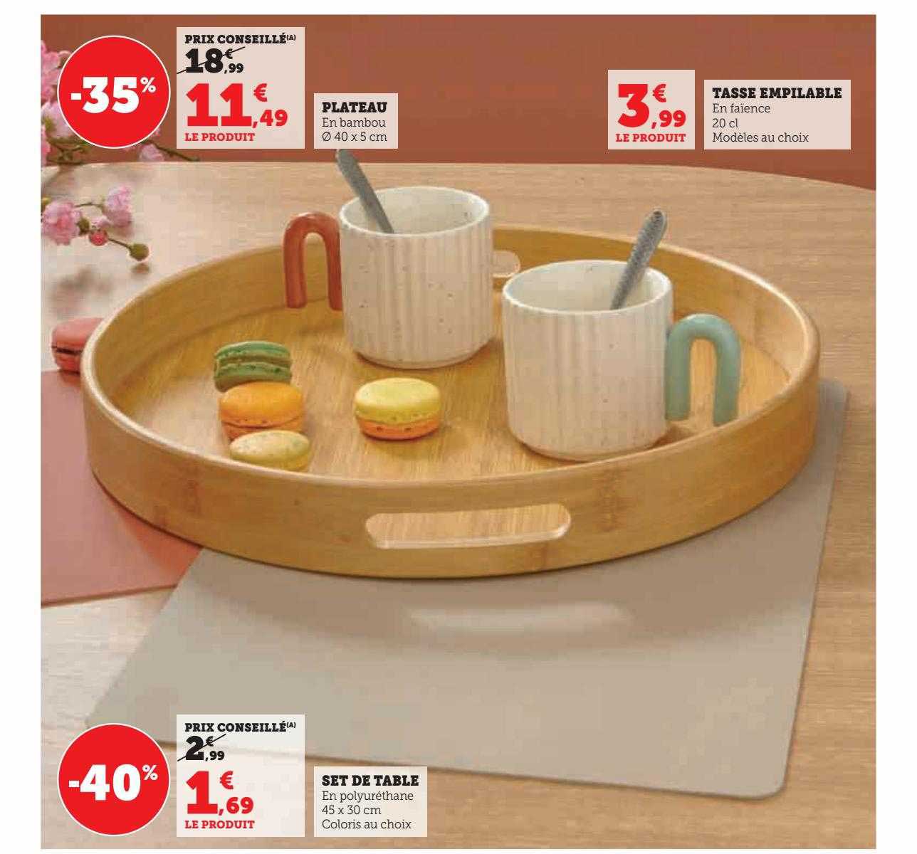 Plateau, Tasse Empilable, Set De Table
