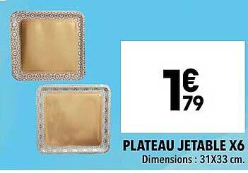 Plateau Jetable X6