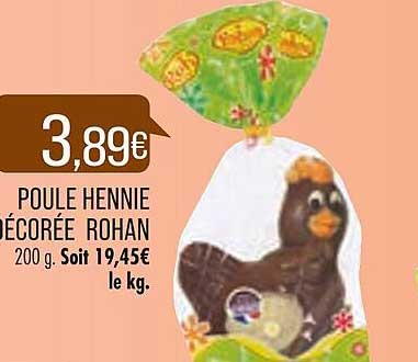 poule hennie décorée rohan