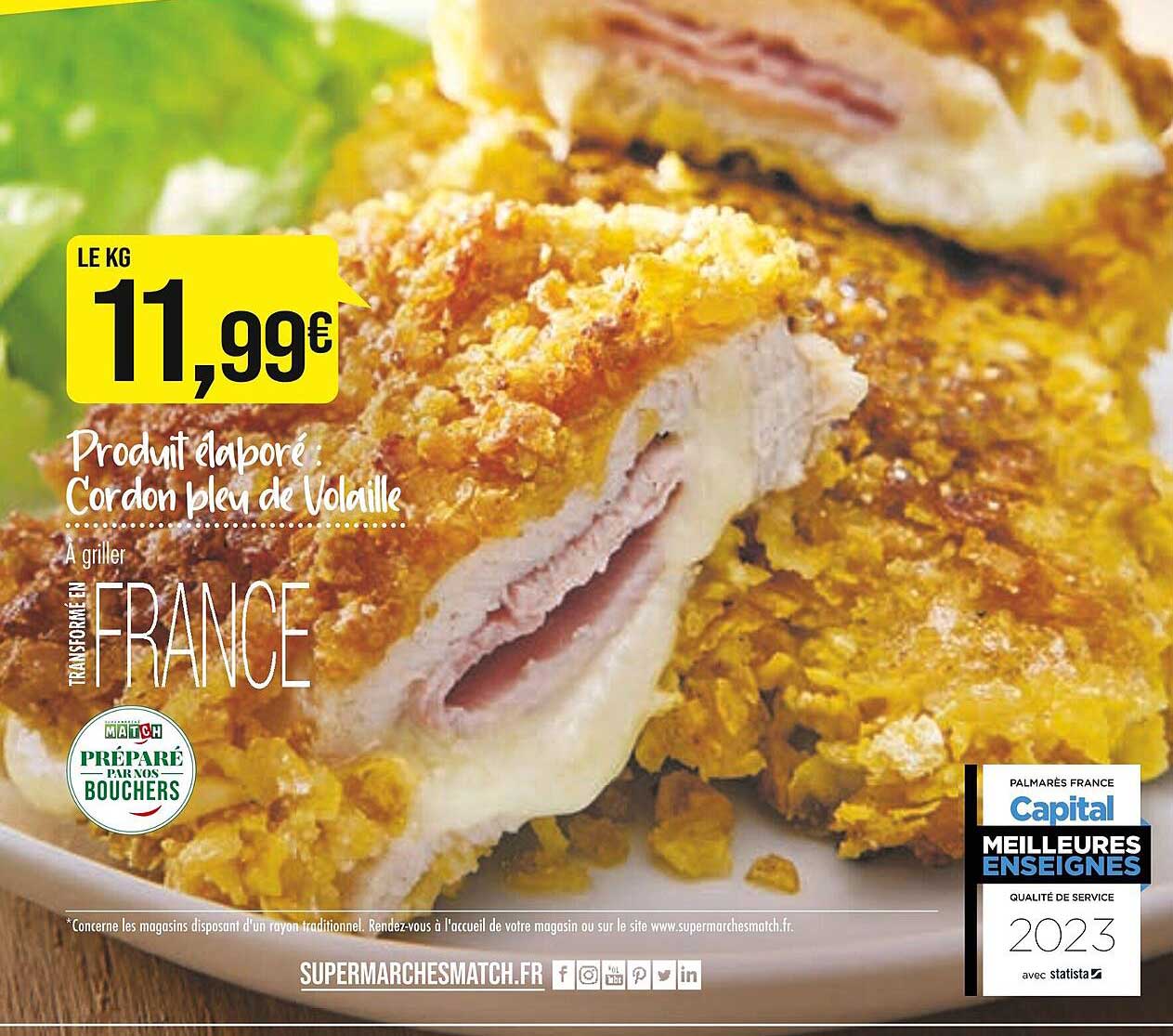 produit élaboré : cordon bleu de volaille