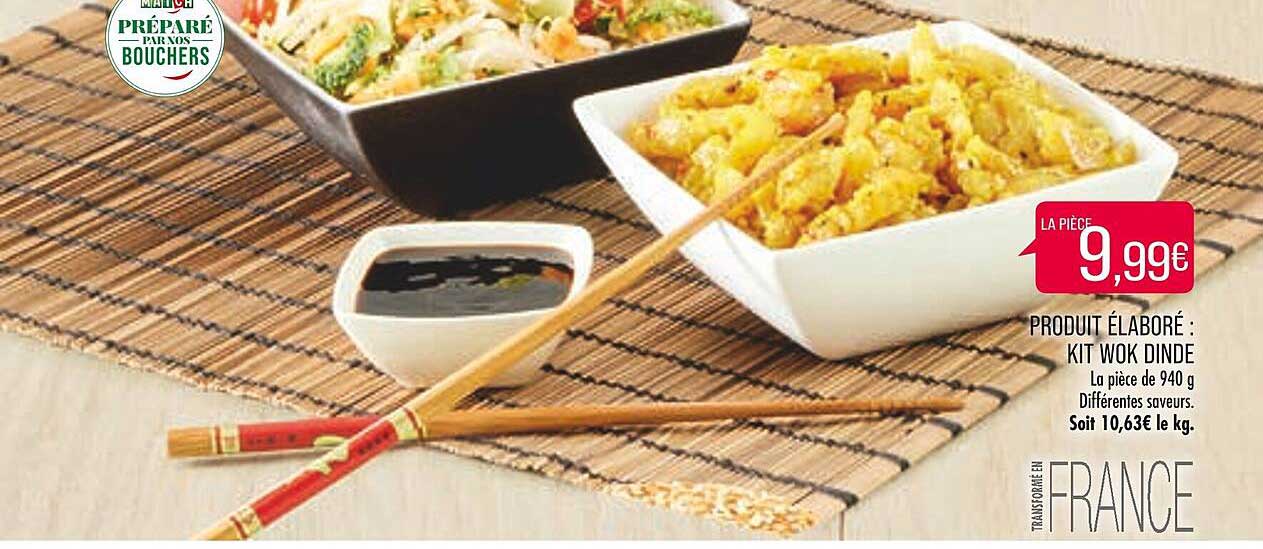 produit élaboré : kit wok dinde