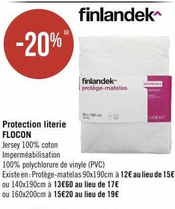 protection literie flocon finlandek