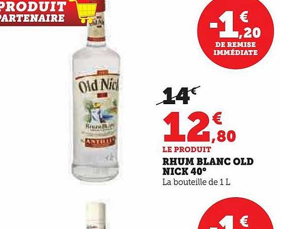 rhum blanc old nick 40°