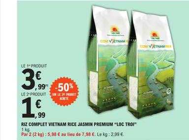 Riz Complet Vietnam Rice Jasmin Premium "loc Troi"