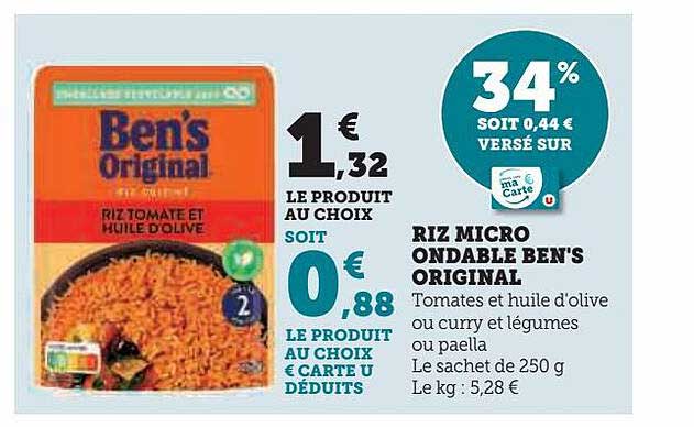 riz micro ondable ben's original