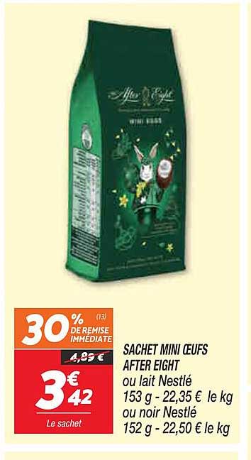 sachet mini œufs after eight