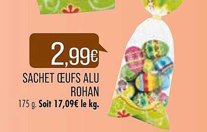 sachet œufs alu rohan