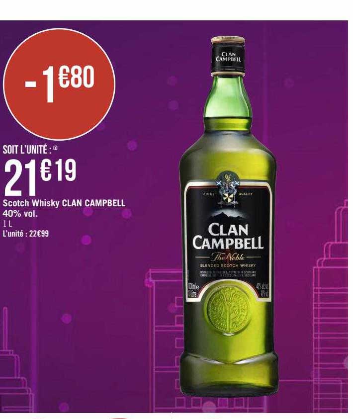 scotch whisky clan campbell 40% vol.