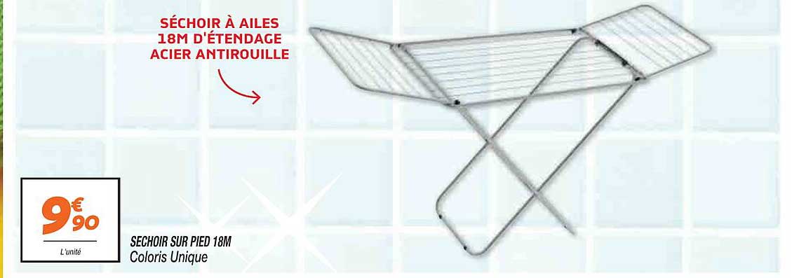 séchoir sur pied 18m