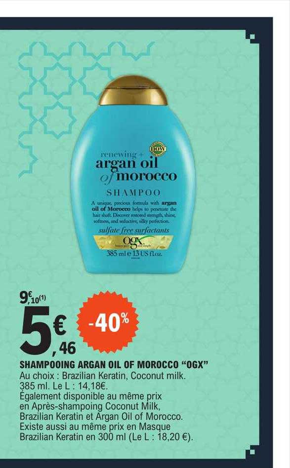 shampooing argan oil of morocco "ogx"