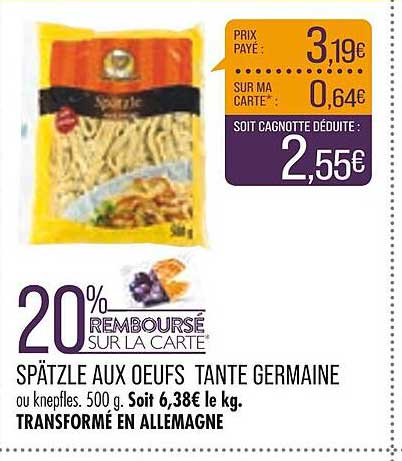 spätzle aux oeufs tante germaine