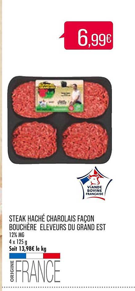 steak haché charolais façon bouchère éléveurs du grand est
