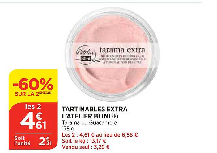tartinables extra l'atelier blini