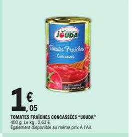 tomates fraîches concassées "jouda"