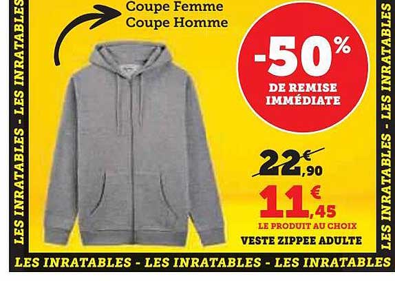 Veste Zippée Adulte