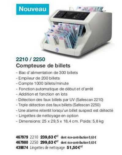 2210/2250 compteuse de billets