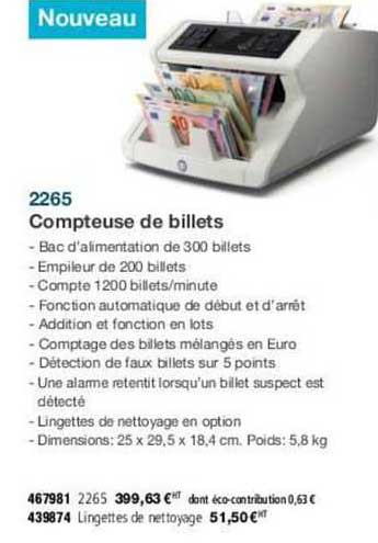 2265 compteuse de billets